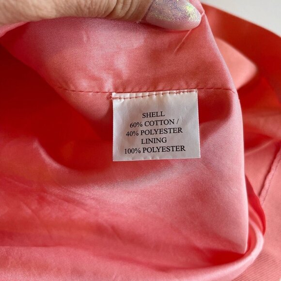 Weddington Way One Shoulder Scalloped A-Line Bridesmaid Dress Coral 8 Pocket - Picture 4 of 7